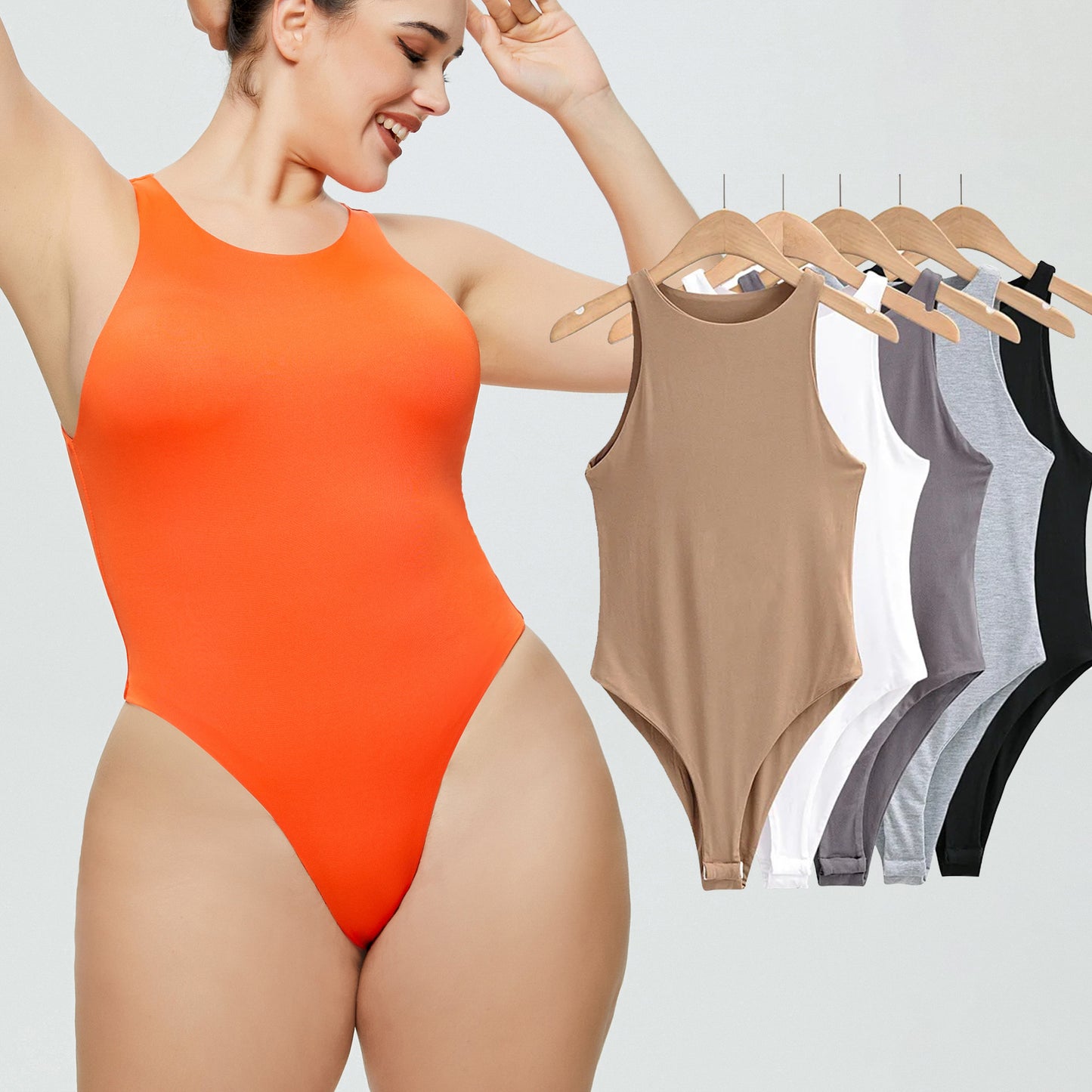 Women's Sexy Sleeveless Slim Bodysuit Women's Top Fashion Solid Color Bodysuit Jumpsuit For Women 7 Colors