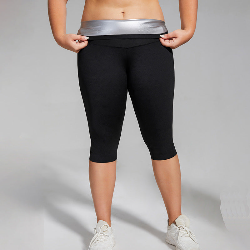 Plus-size Shapewear abdominal burst sweat five seven nine point pants