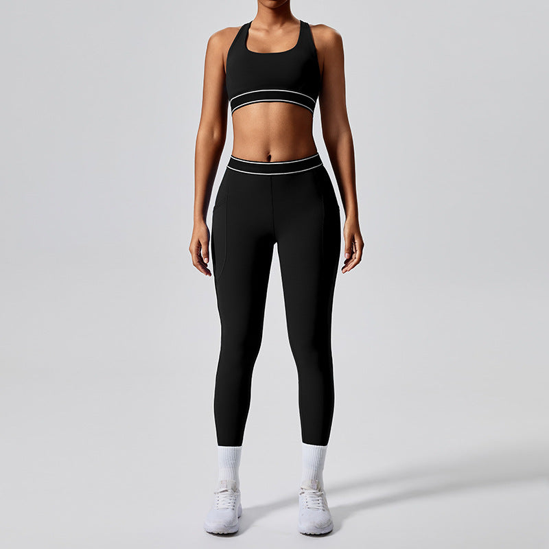 New style fitness two-piece female Pilates exercise yoga suit