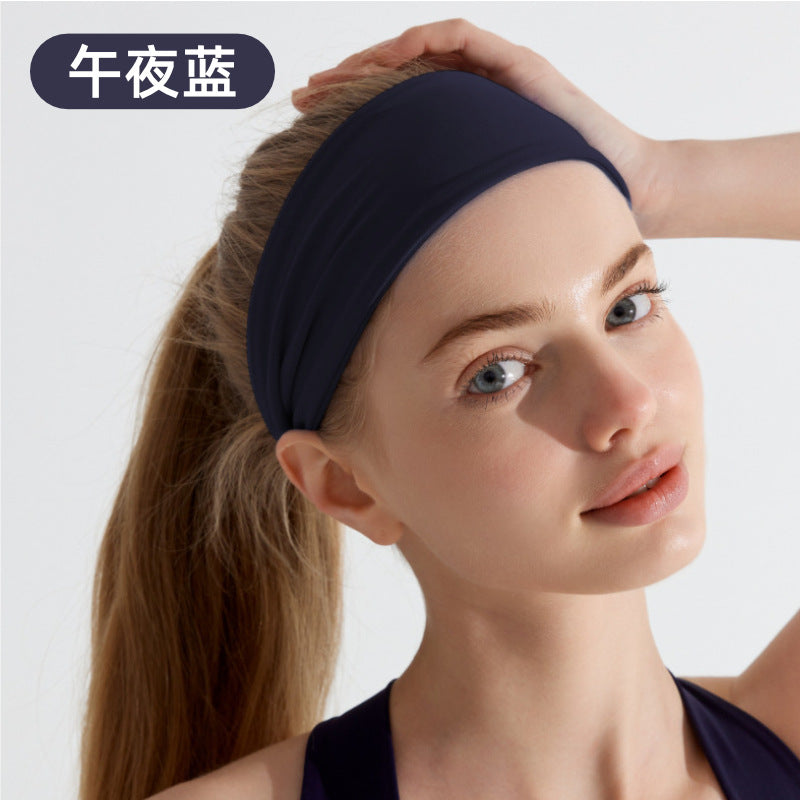 Sports headband absorbs sweat yoga fitness headband summer girls running headband MOQ20pcs