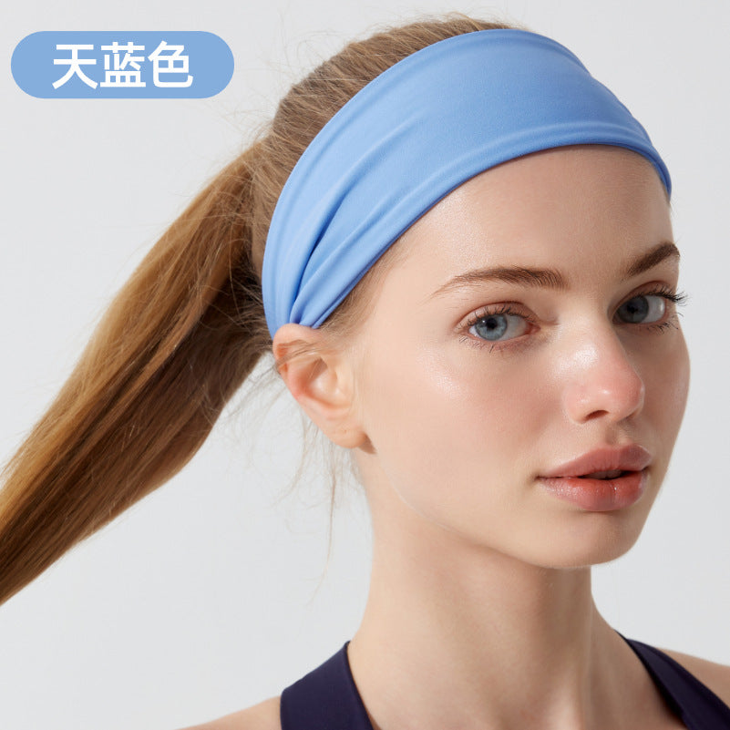 Sports headband absorbs sweat yoga fitness headband summer girls running headband MOQ20pcs