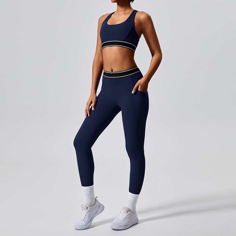New style fitness two-piece female Pilates exercise yoga suit