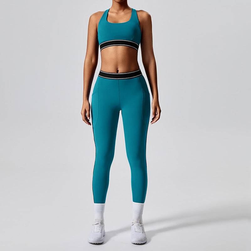 New style fitness two-piece female Pilates exercise yoga suit