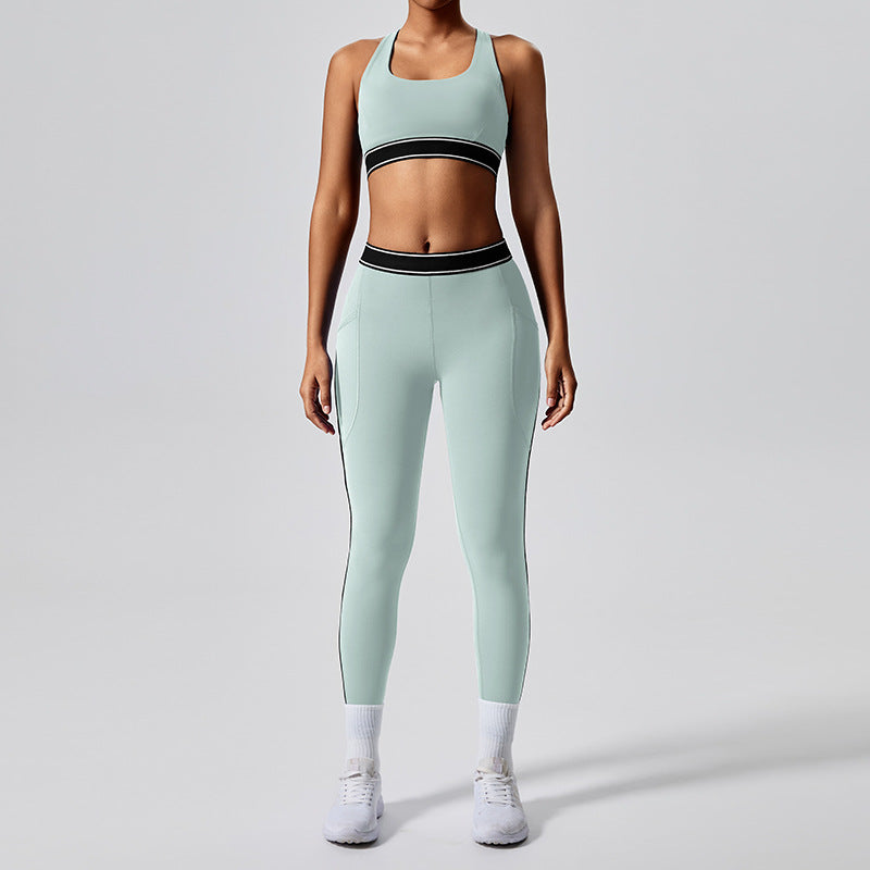 New style fitness two-piece female Pilates exercise yoga suit