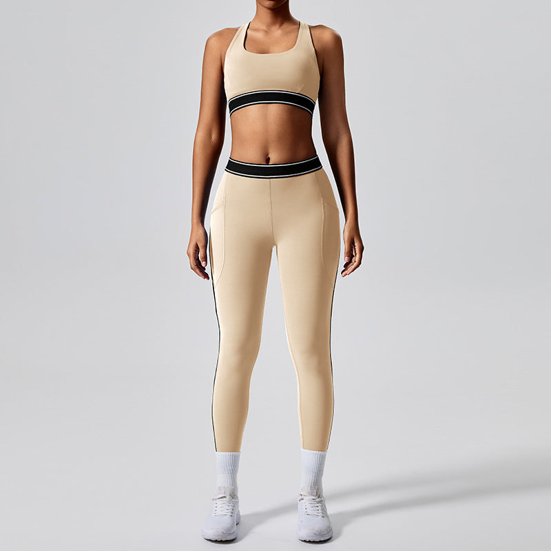 New style fitness two-piece female Pilates exercise yoga suit