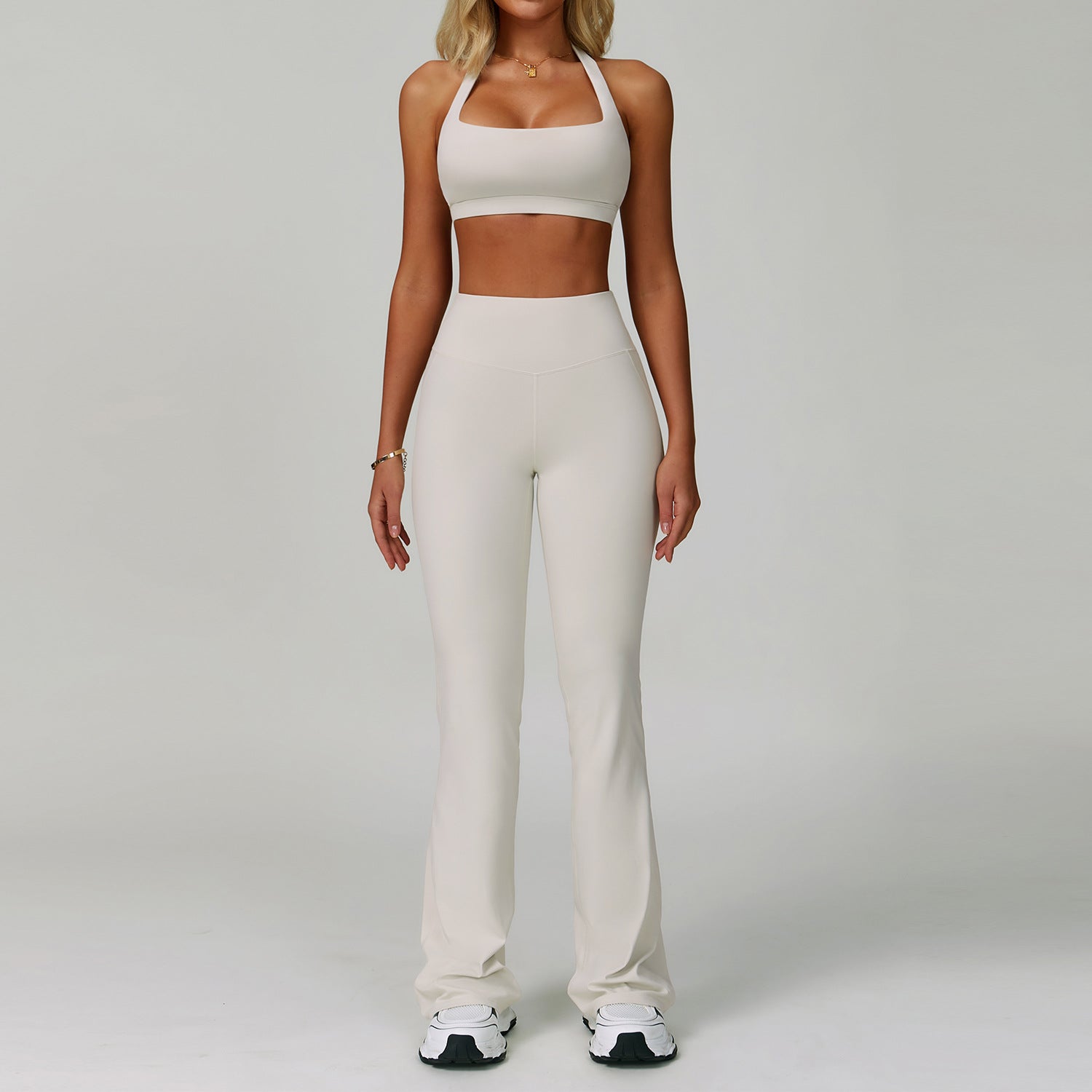 Backless yoga suit neck tight quick dry fitness suit high intensity exercise suit 3091