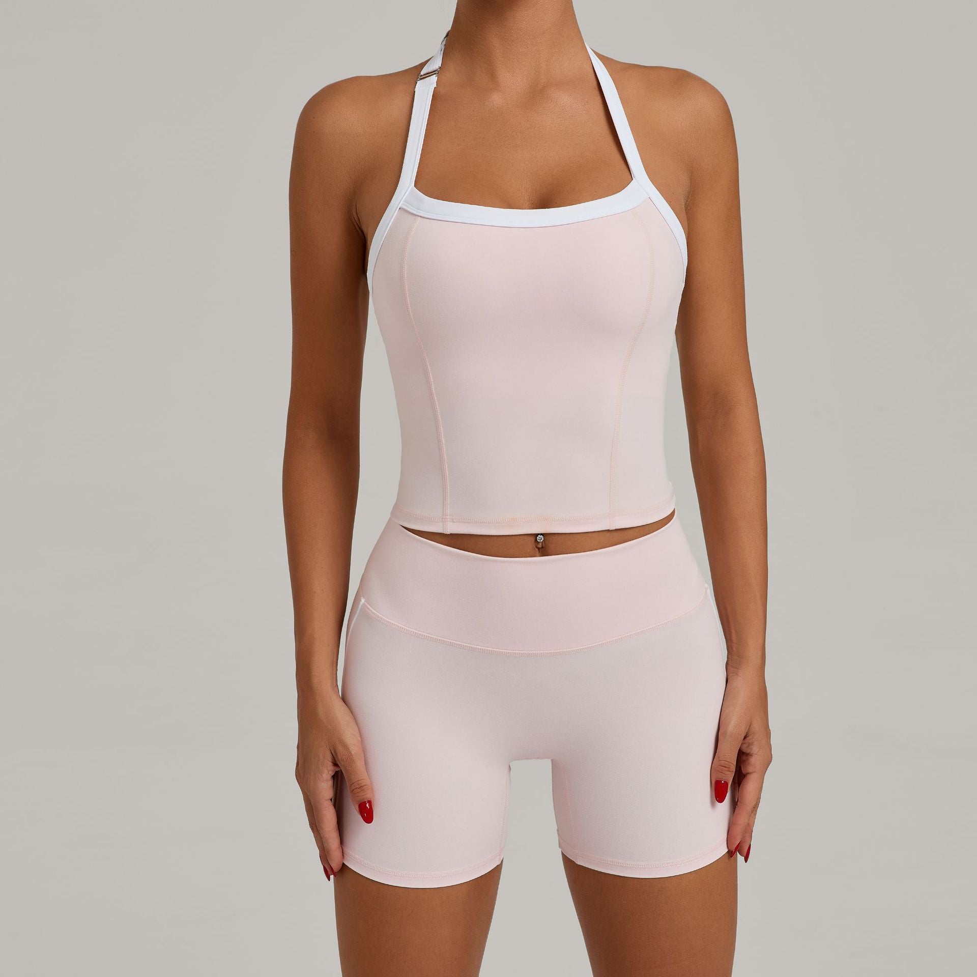 Women's Fitted Brushed Yoga Set, Quick-drying Workout Outfit for Outdoor Running