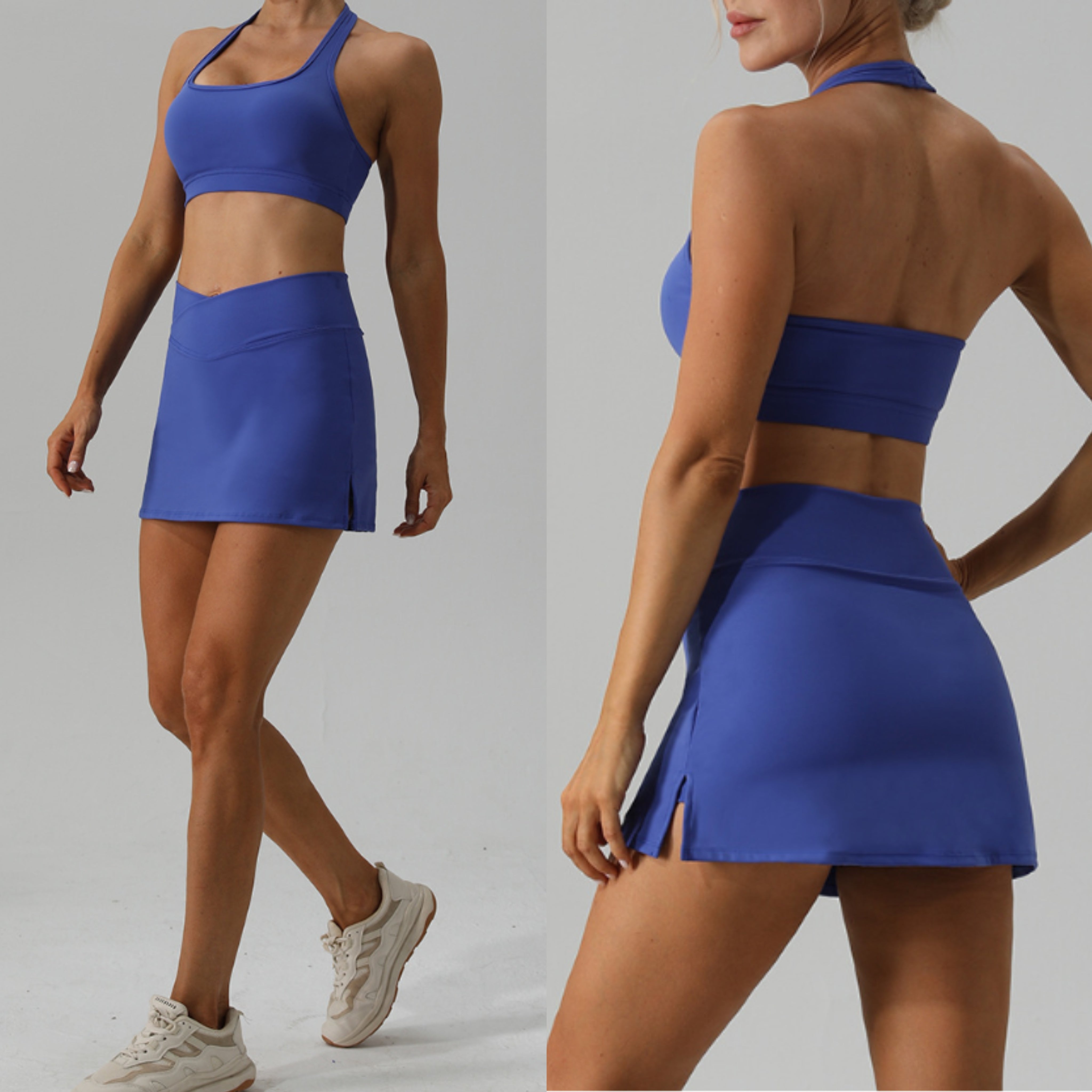 Nude tennis wear halter vest set 5 colors