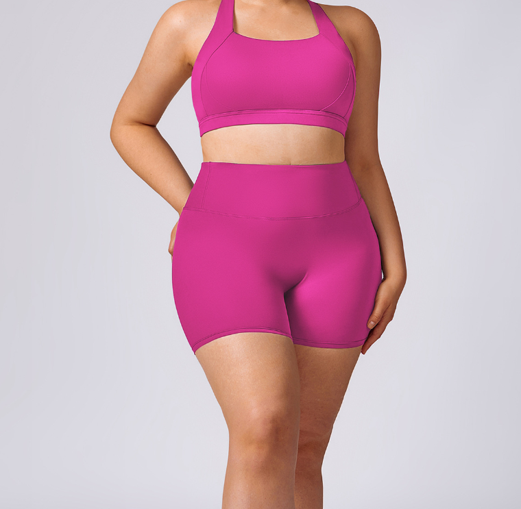 Plus-size yoga women's quick-drying Pilates running tight exercise fitness set 8047