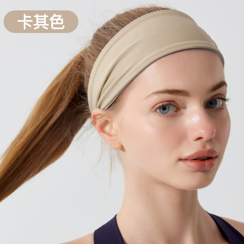 Sports headband absorbs sweat yoga fitness headband summer girls running headband MOQ20pcs