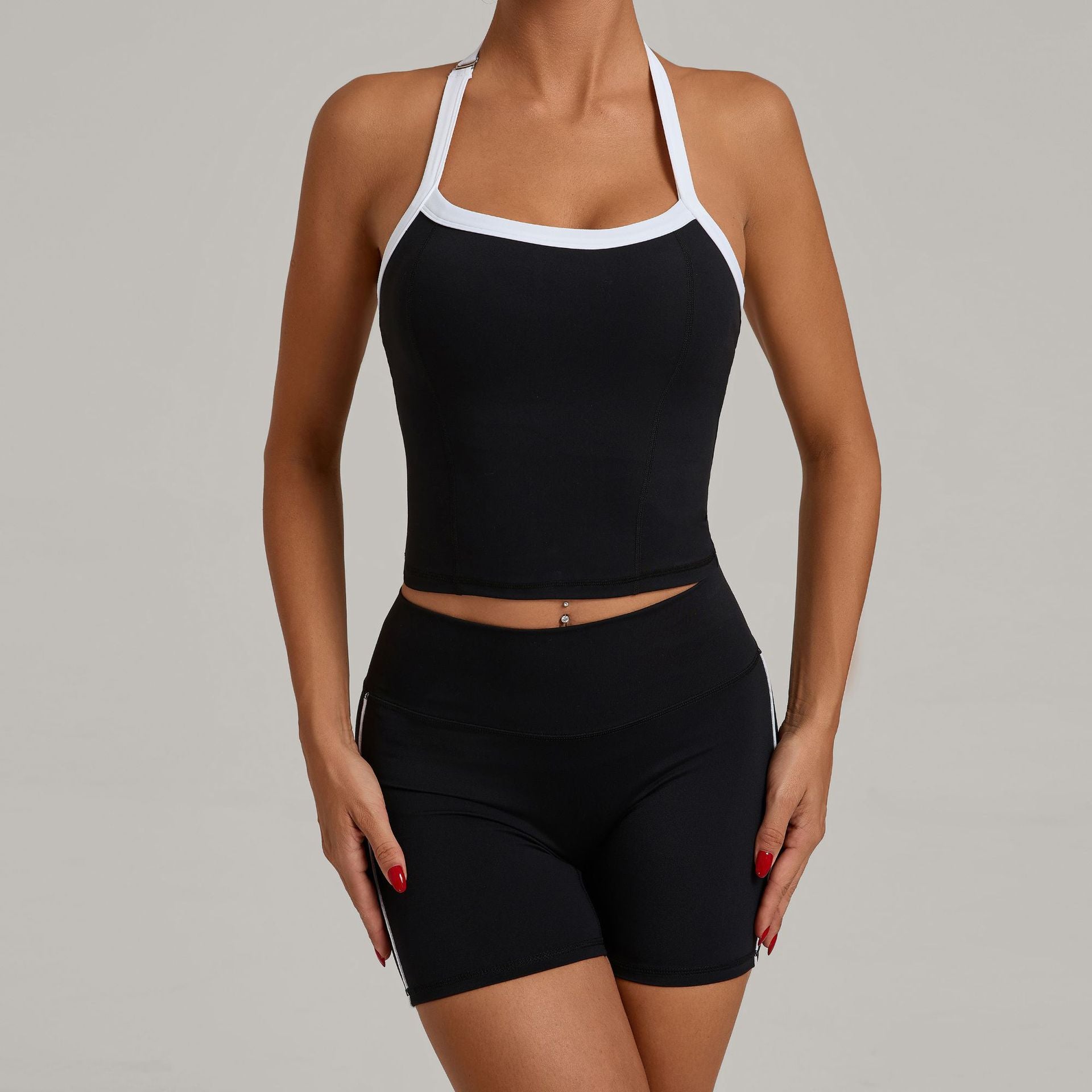 Women's Fitted Brushed Yoga Set, Quick-drying Workout Outfit for Outdoor Running