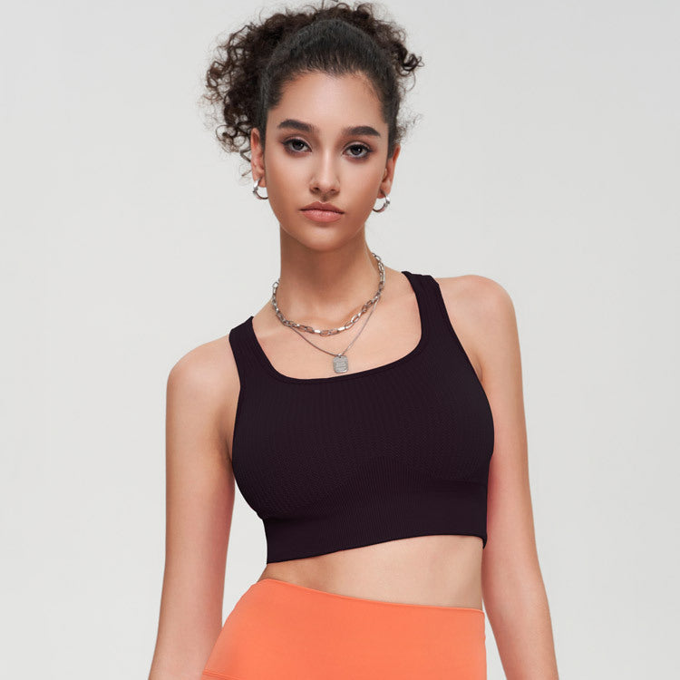 Waistcoat yoga bra seamless one cup 5color