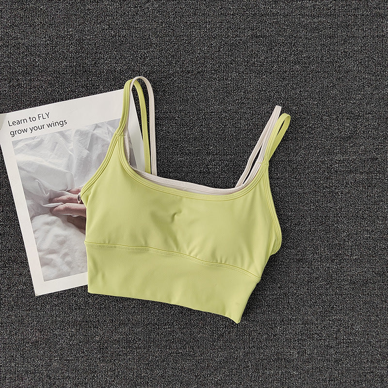 Shockproof Quick Dry Sports Bra, Support Side Boobs Anti-Sagging Yoga Camisole Top