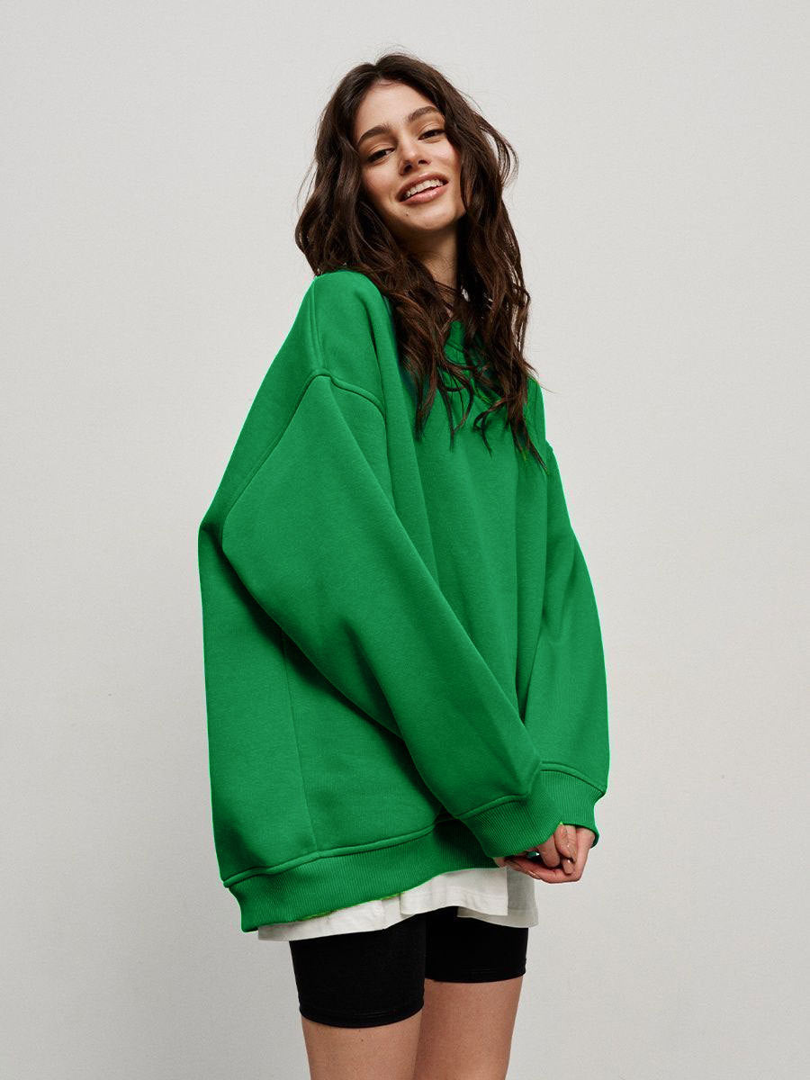 Solid color Oversize fleece jumper 14color