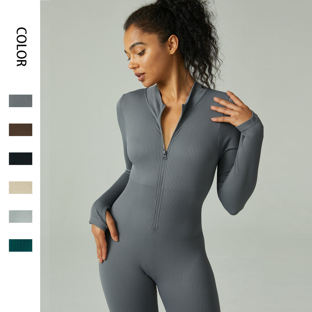 Women's Zipper Aerial Yoga Jumpsuit