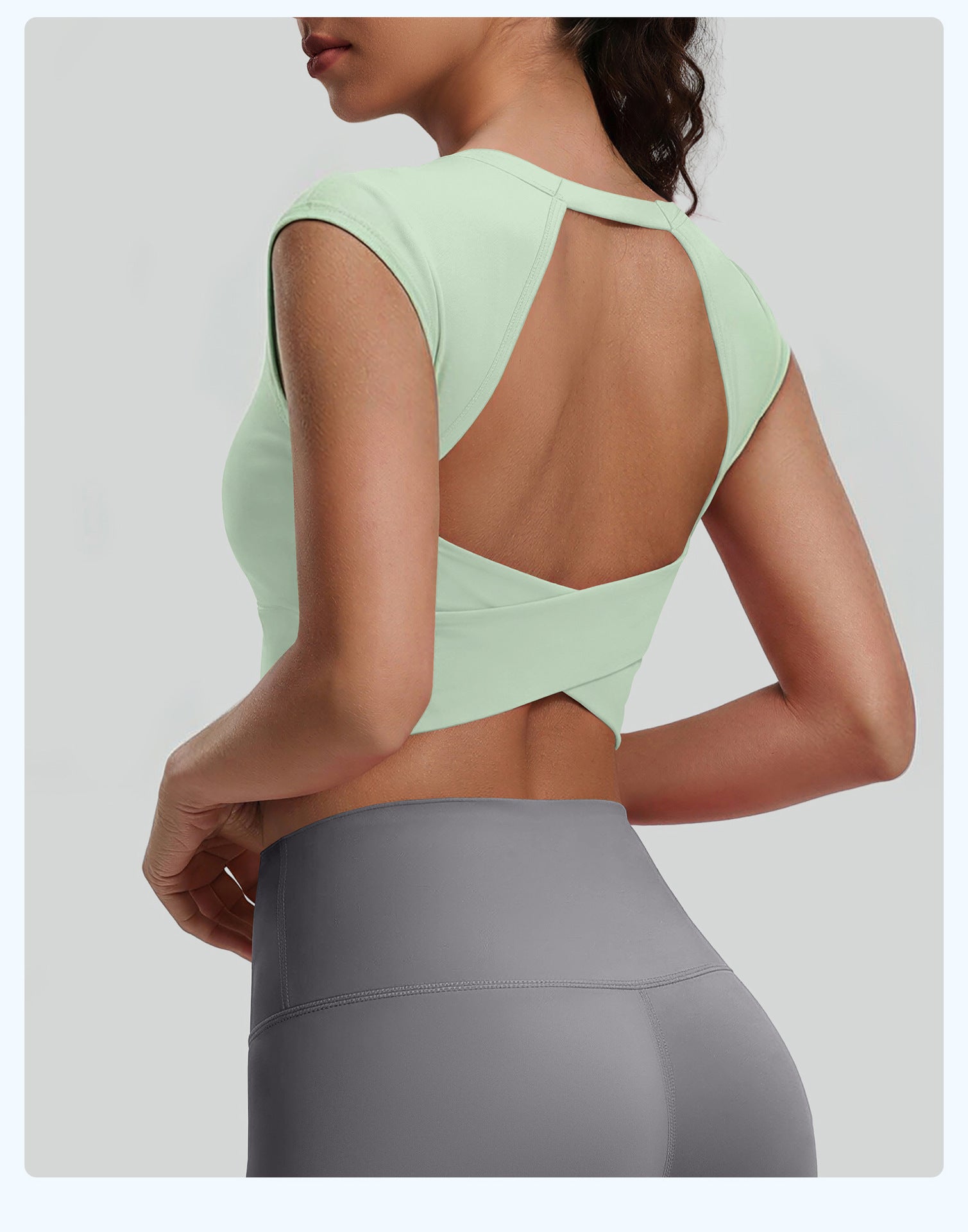 Women's Twisted Cutout Back Yoga Tank Top with Removable Pads