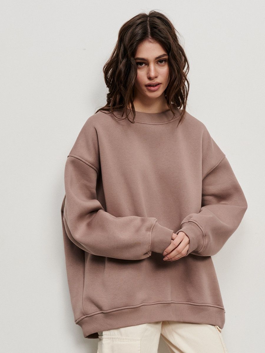 Solid color Oversize fleece jumper 14color