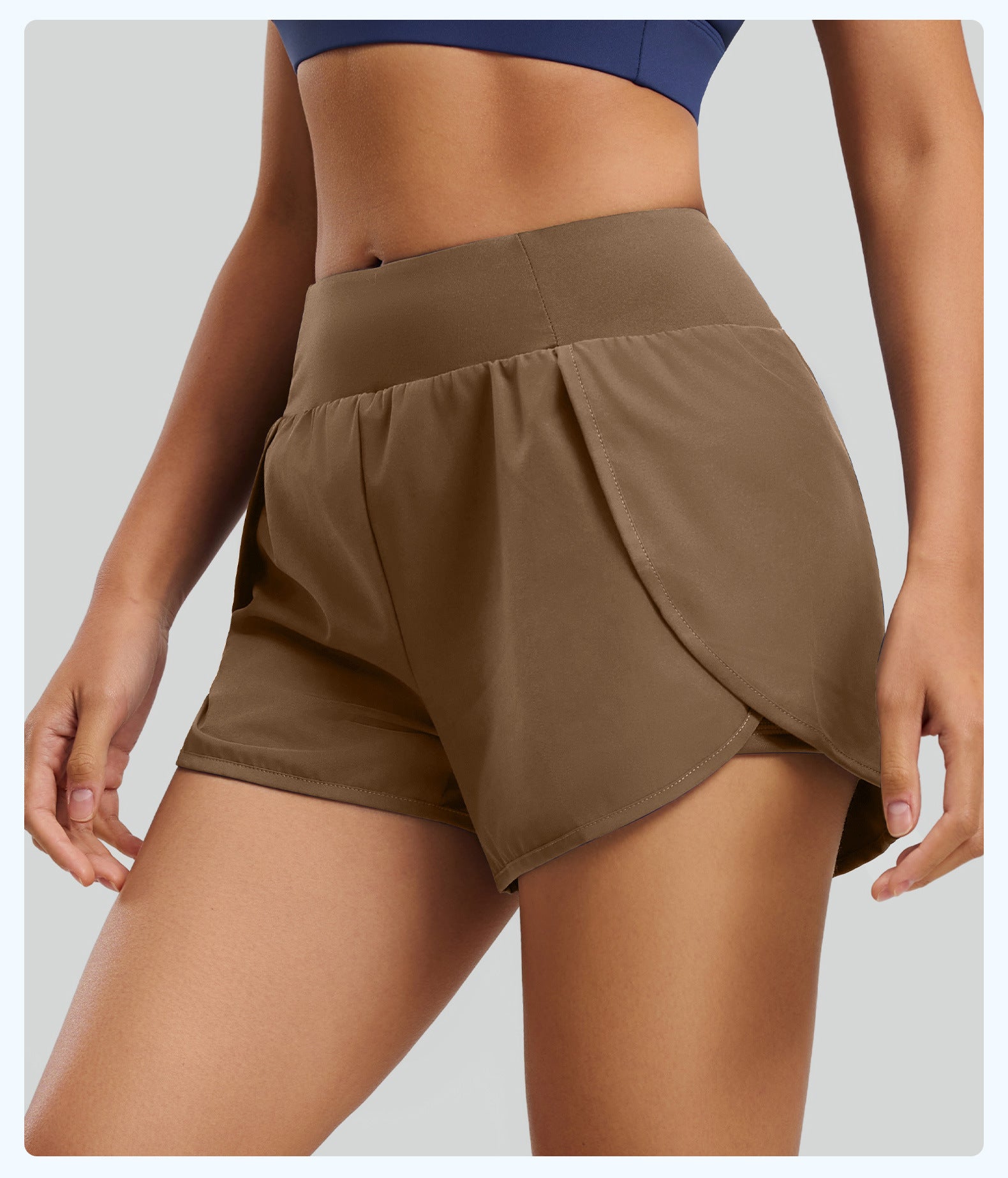 Women's Thin Loose Sports Shorts with Side Pockets, Anti-Ride-Up, for Running & Fitness
