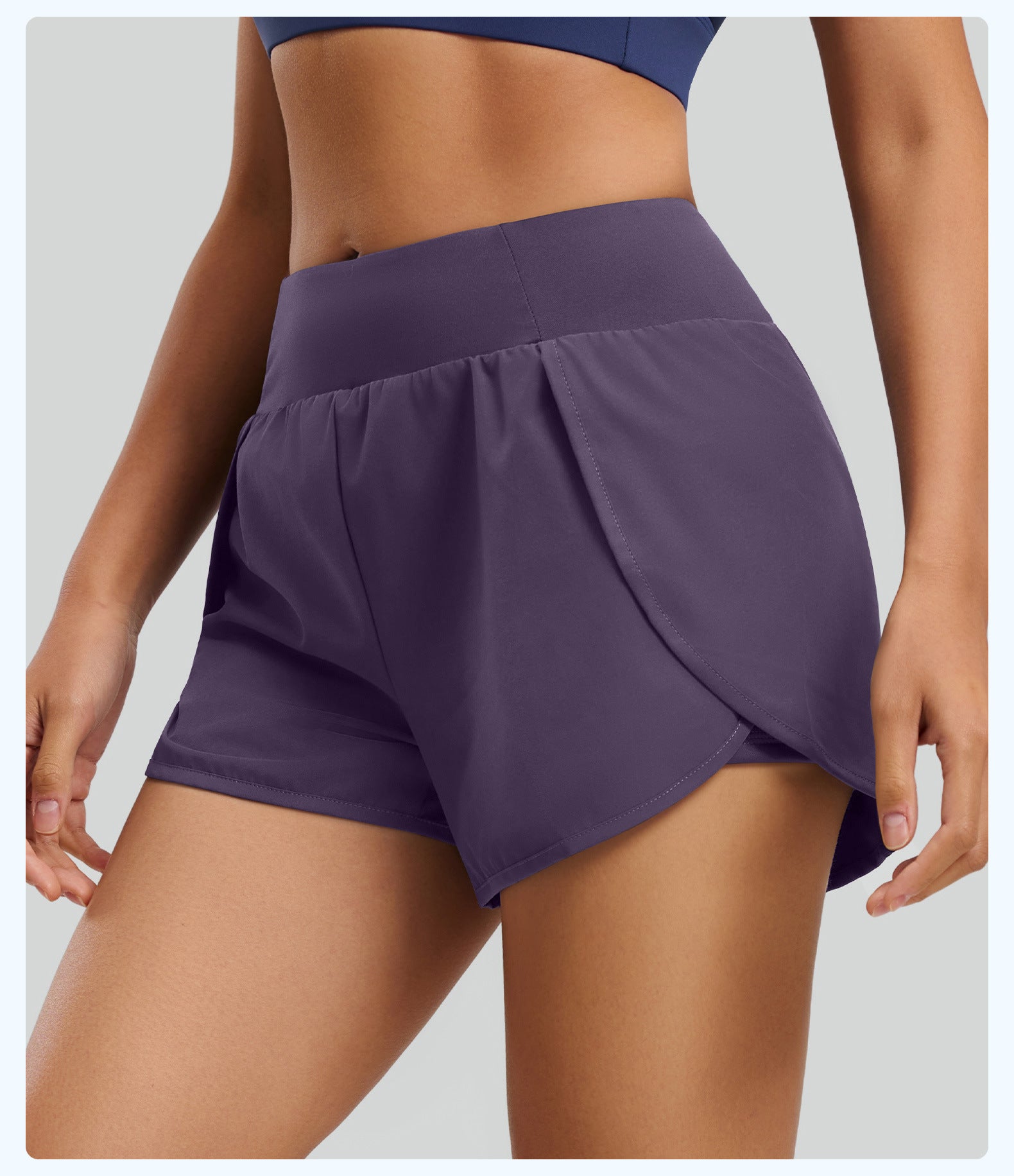 Women's Thin Loose Sports Shorts with Side Pockets, Anti-Ride-Up, for Running & Fitness