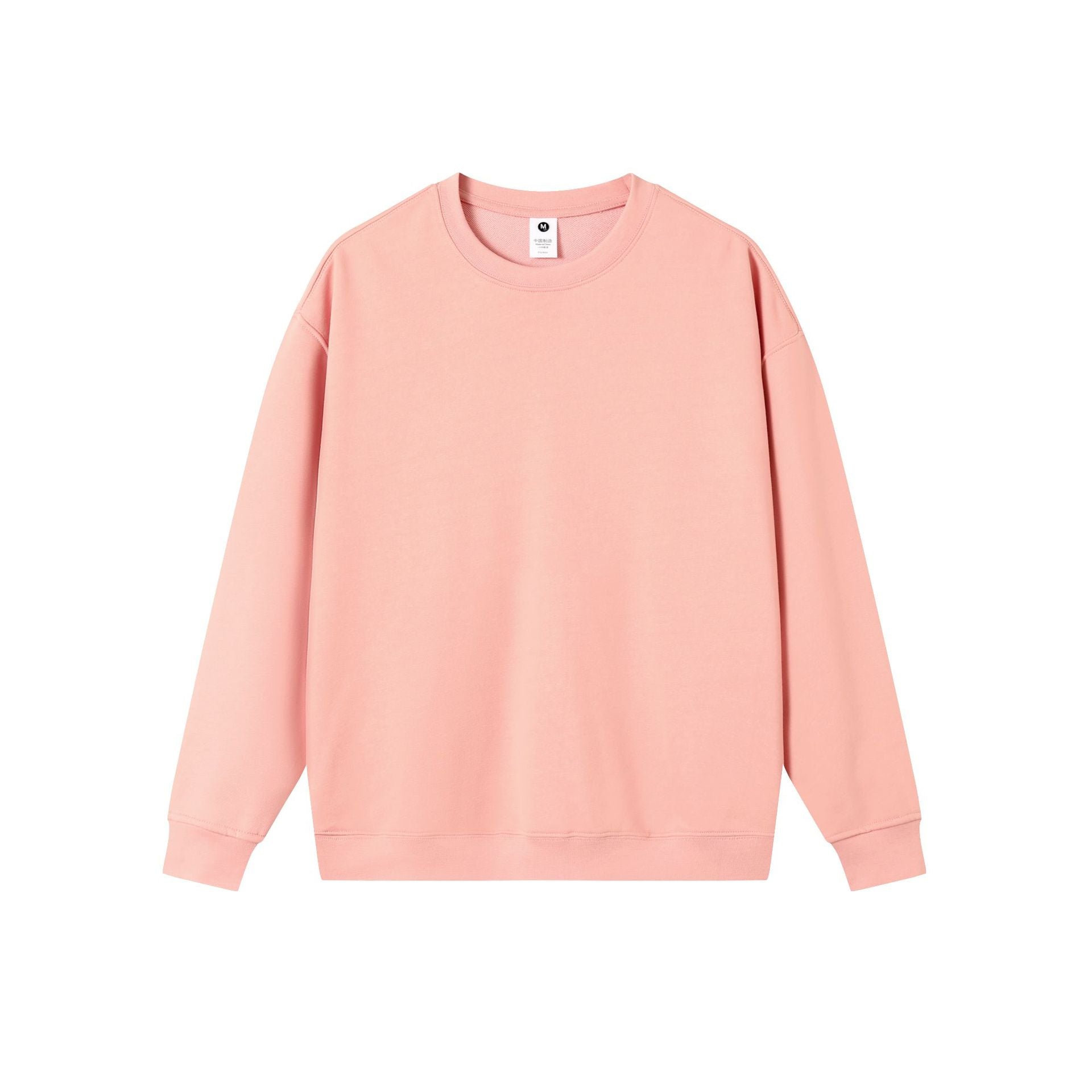 330g pure cotton circle long sleeve crew-neck hoodie customized logo 14 colors