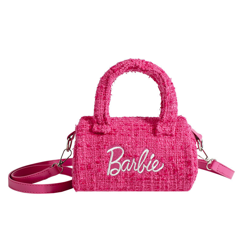 Barbie Premium cylinder crossbody tote