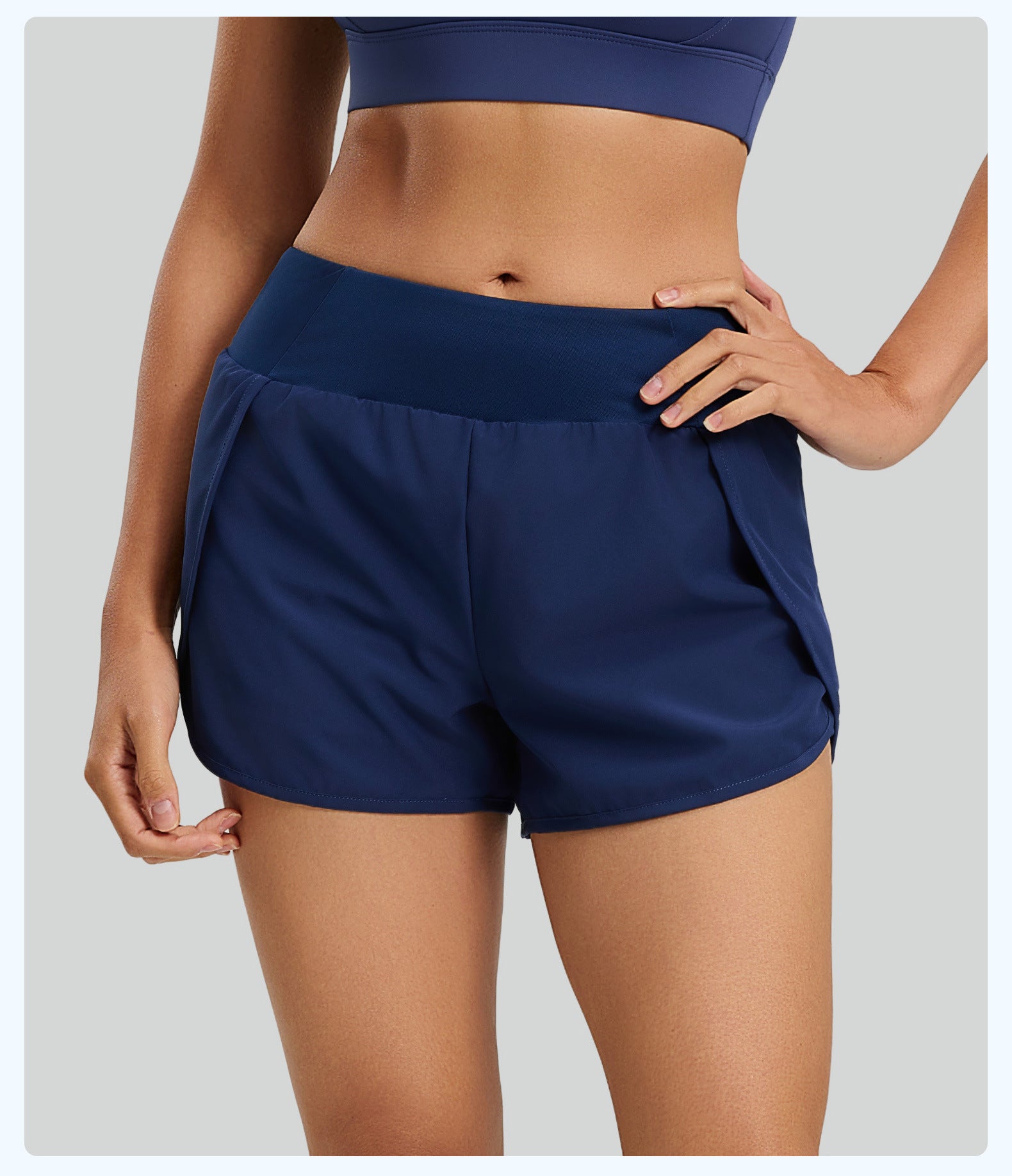Women's Thin Loose Sports Shorts with Side Pockets, Anti-Ride-Up, for Running & Fitness