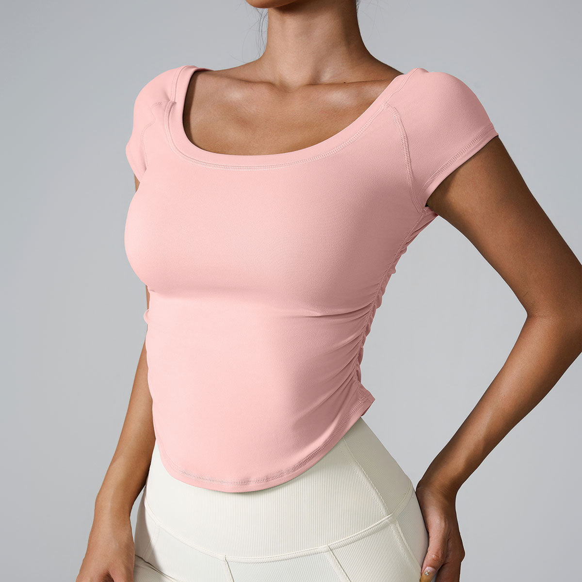 Women Bare Feel Quick Dry Slim Sports Tee, Lightweight for Yoga Running