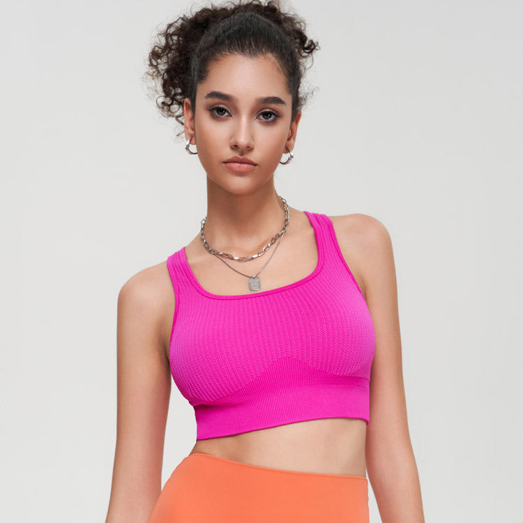 Waistcoat yoga bra seamless one cup 5color