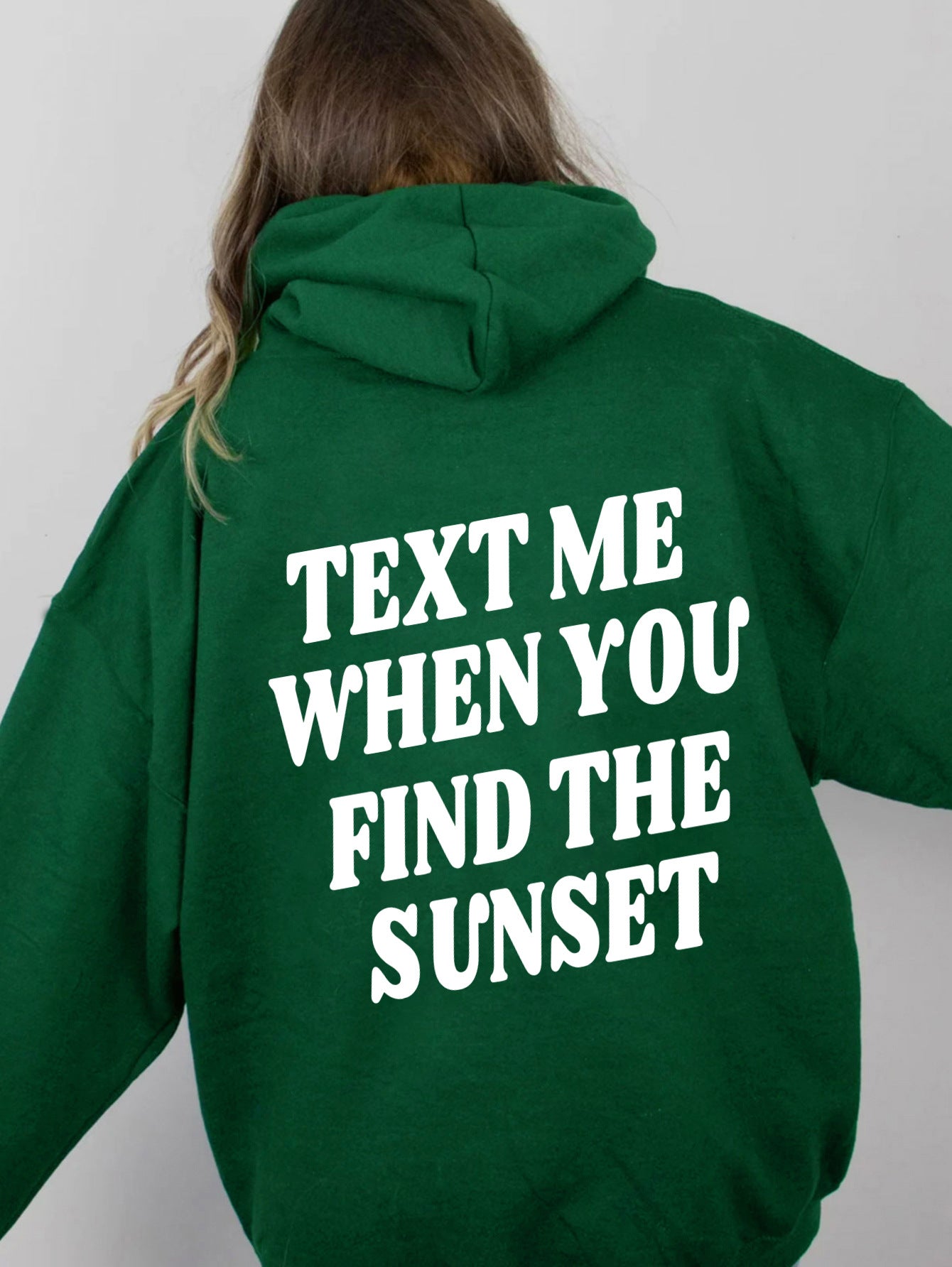 Fleece hoodie letter pocket drawstring printed hoodie 10 colors