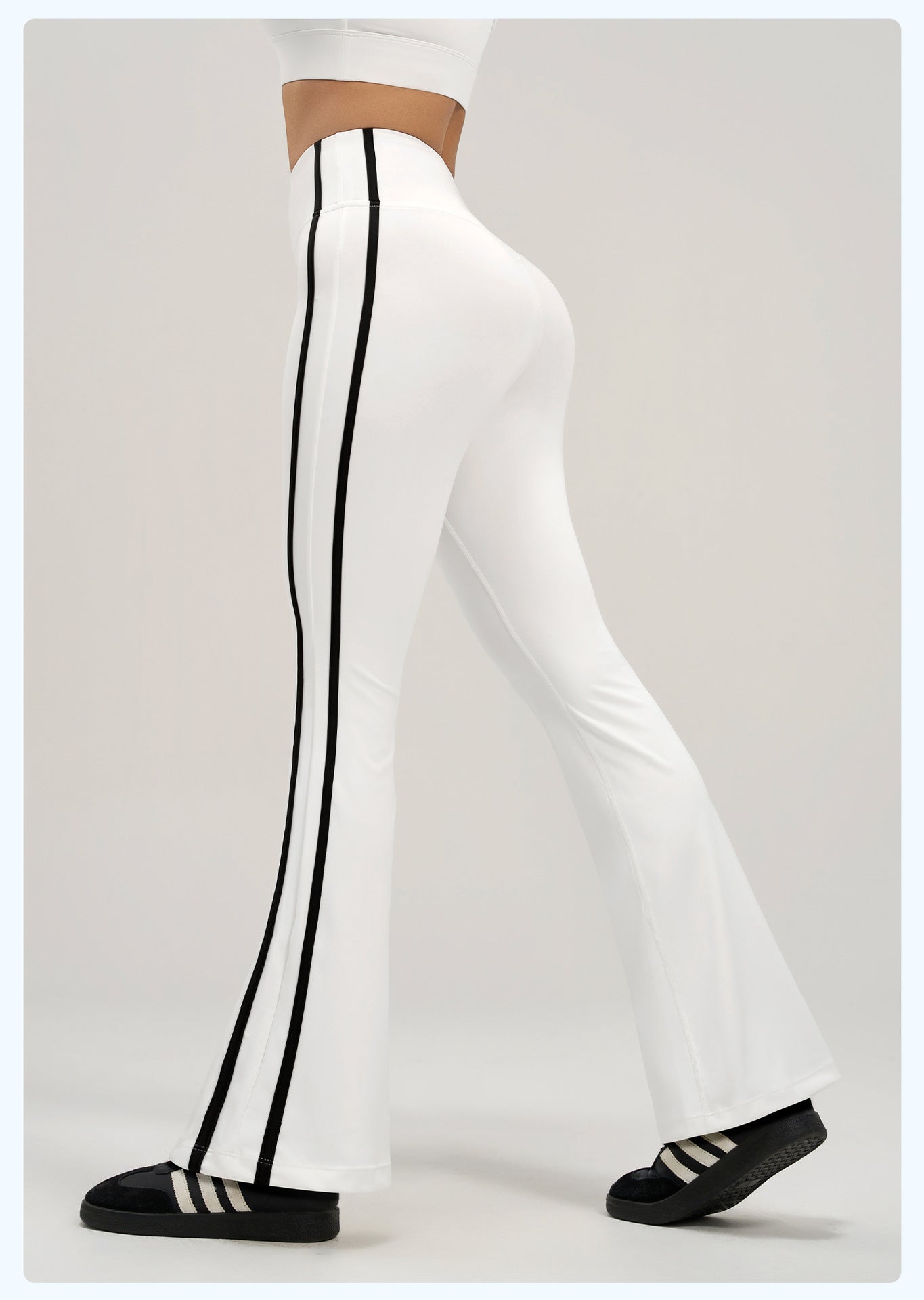 New Striped High Waist Flare Yoga Pants, Buttery Soft Stretch Butt Lifting Fitness Leggings for Women