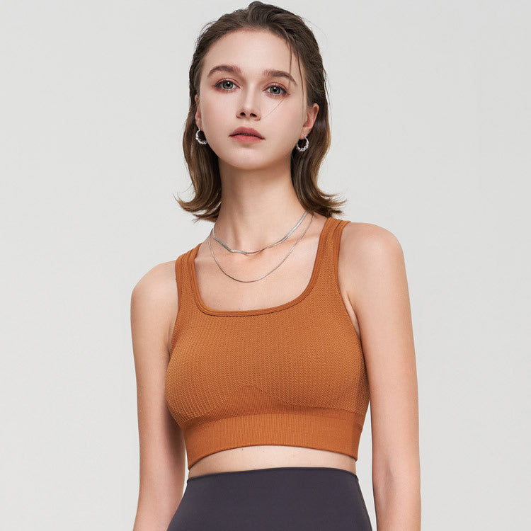 Waistcoat yoga bra seamless one cup 5color