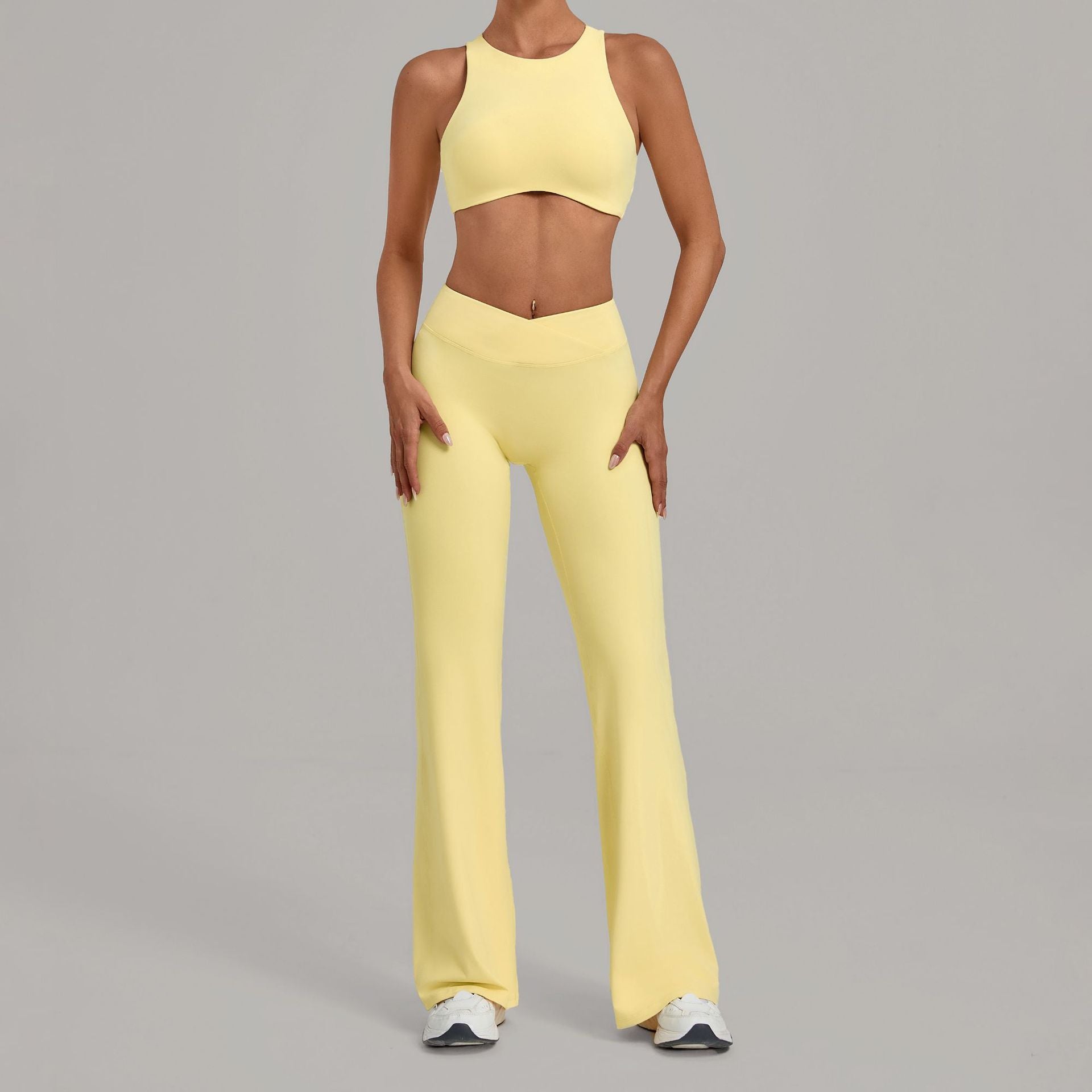 Exercise yoga suit wearing running fitness exercise abdominal lift hip yoga suit