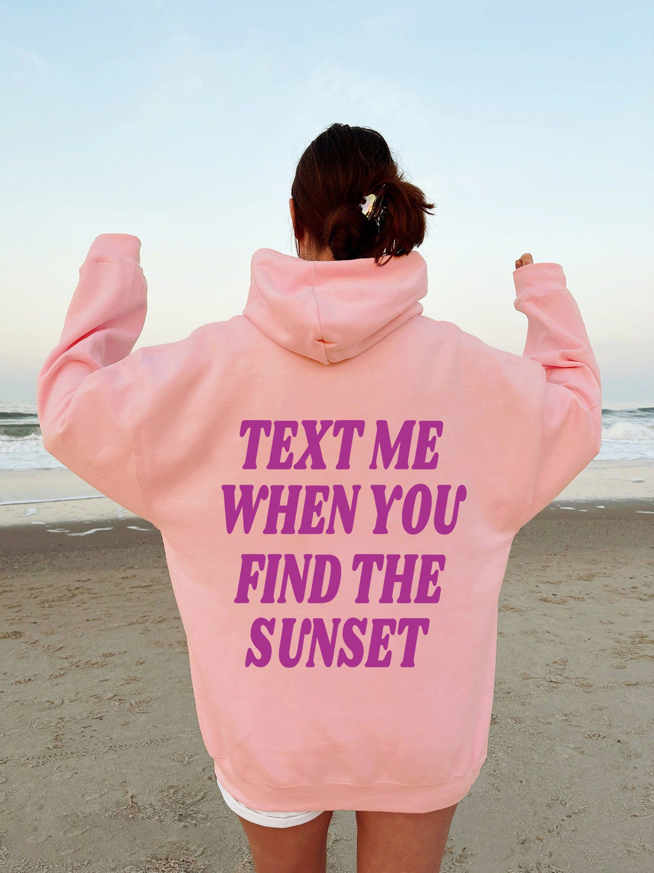 Fleece hoodie letter pocket drawstring printed hoodie 10 colors