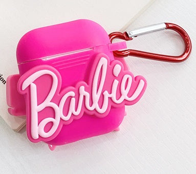 Pink Barbie works with AirPods pro iphone Bluetooth wireless earbuds