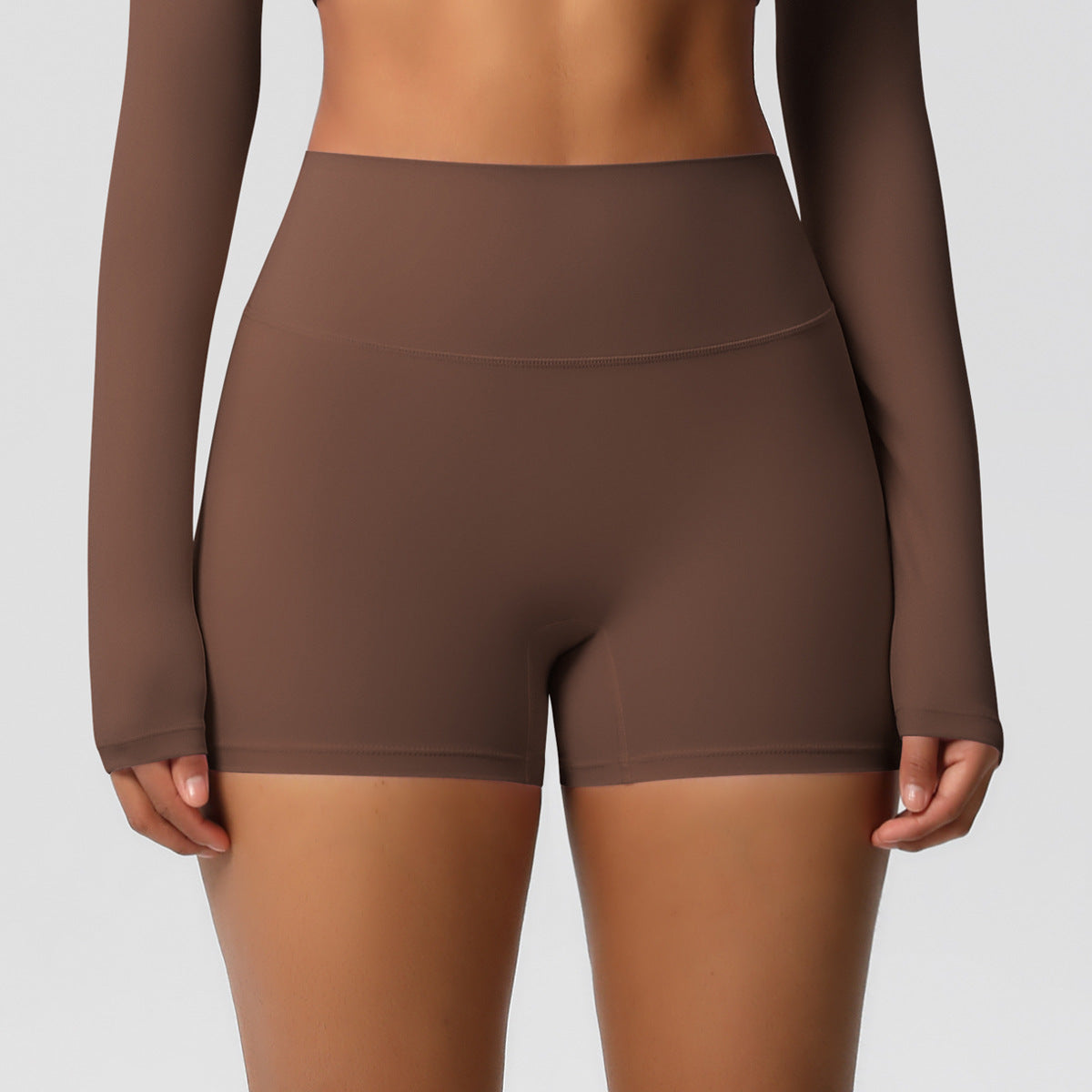 Women's high waist tight-fitting hip yoga shorts running fitness sports shorts