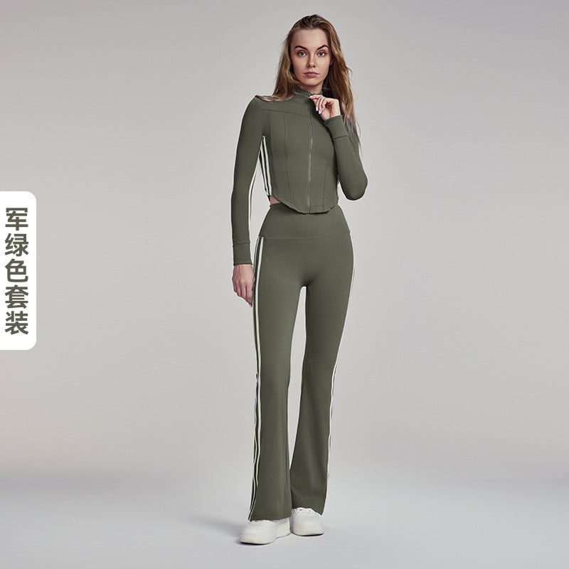 Yoga suit two-piece set autumn leisure all-match outdoor running fitness suit sports suit