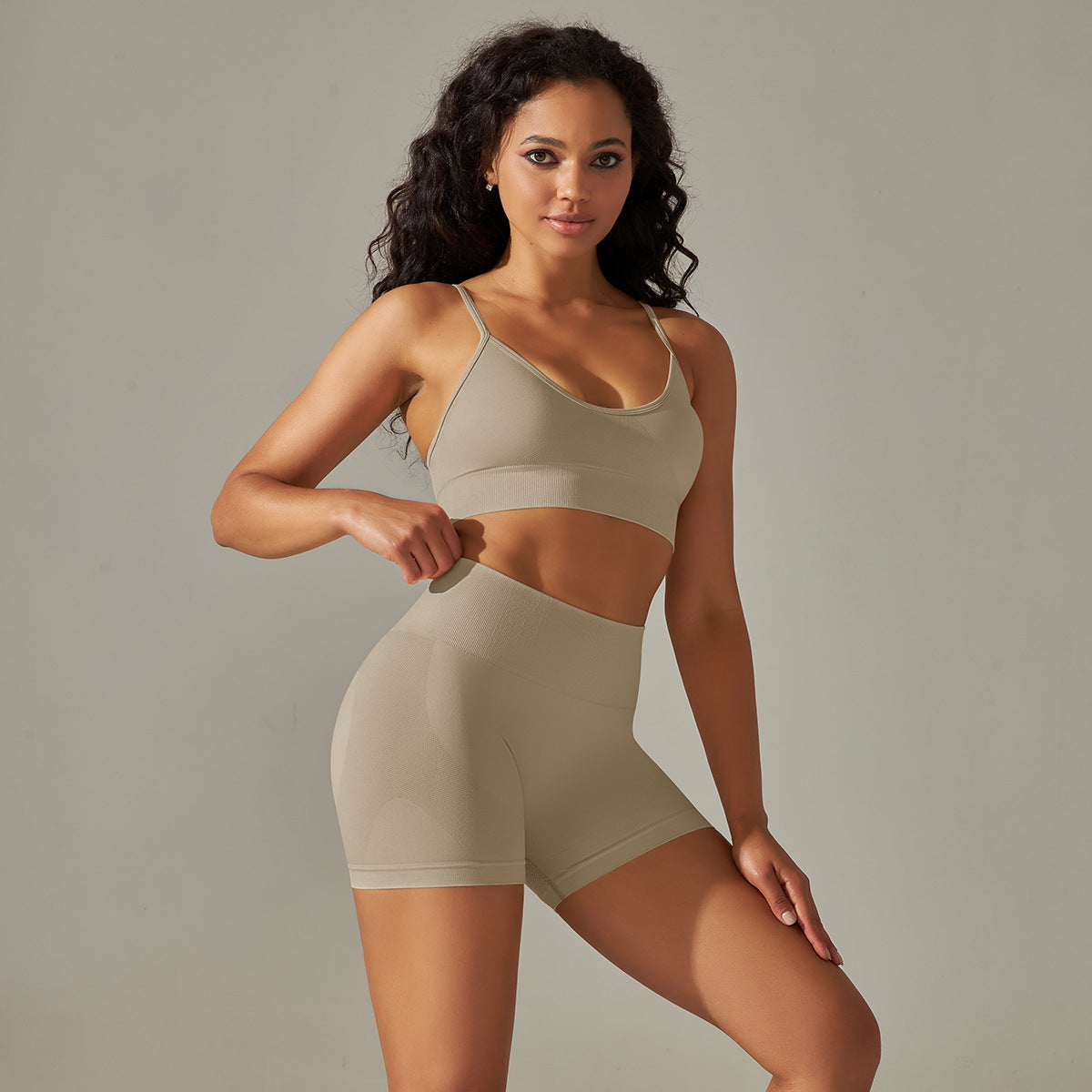 1 seamless beautiful back cross double straps sports vest bra set running fitness yoga pants 14 colors