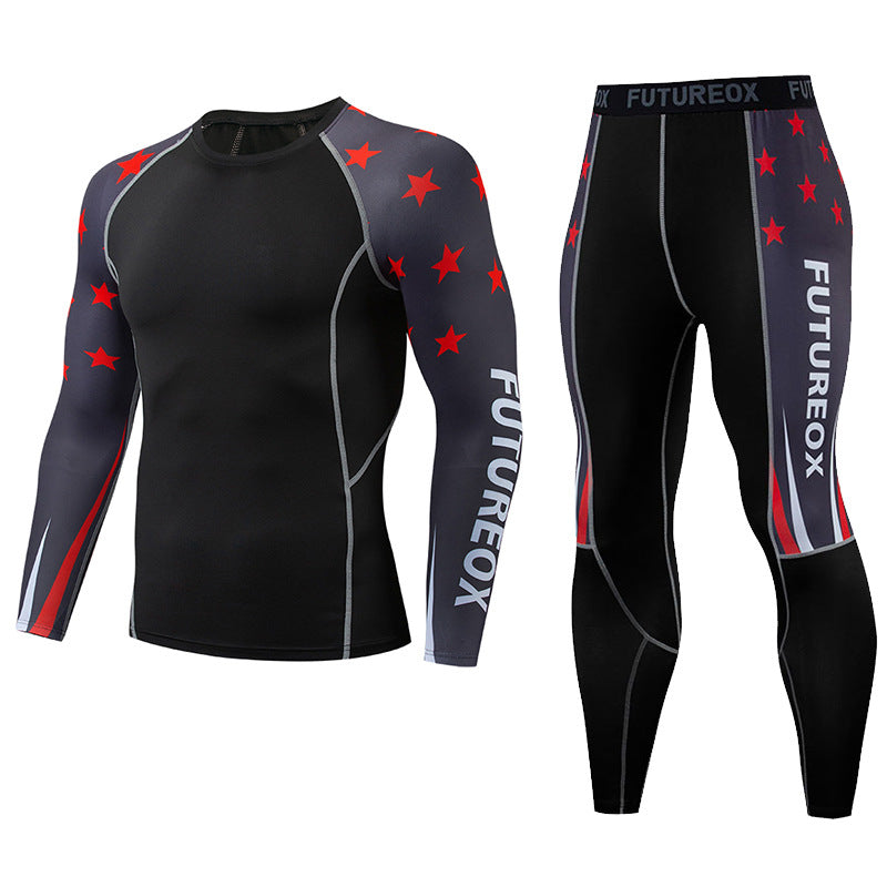 Sports fitness running training basketball training quick-drying clothes men's casual sports suit