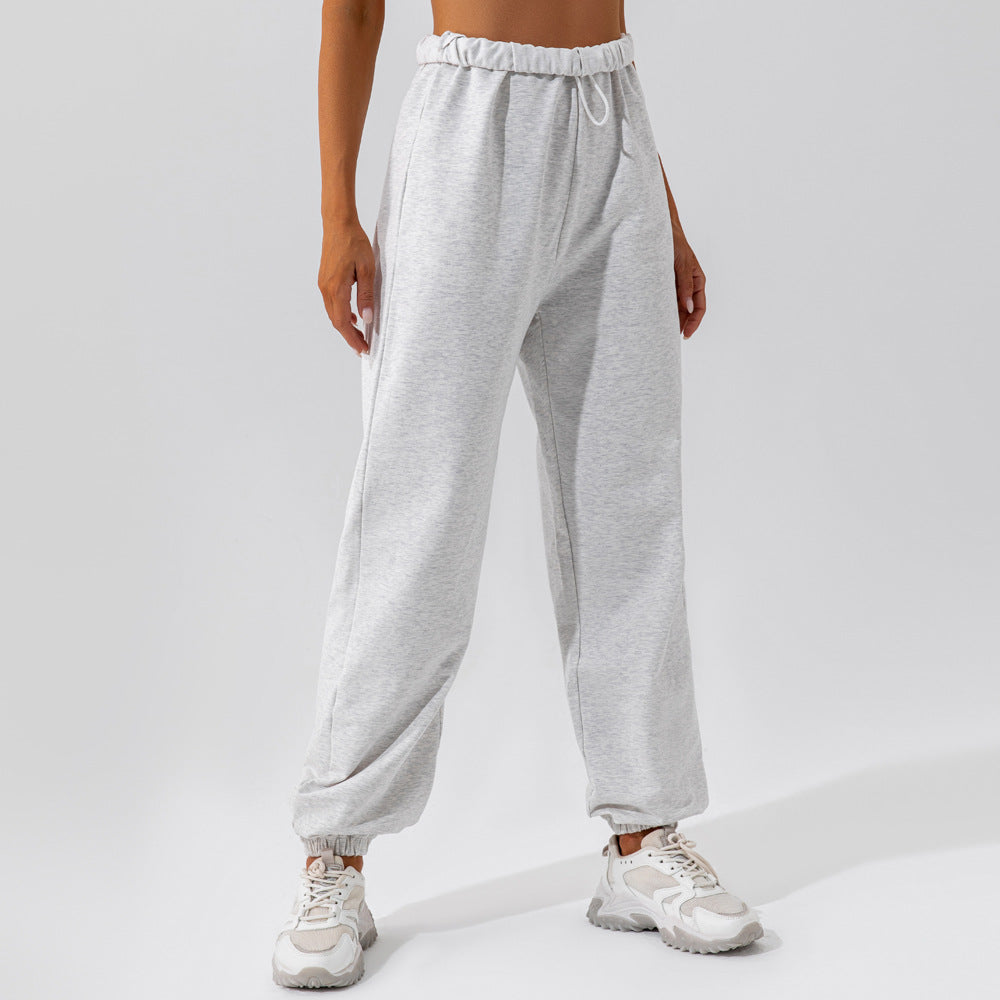 Waistband loose sports sweatpants outdoor women