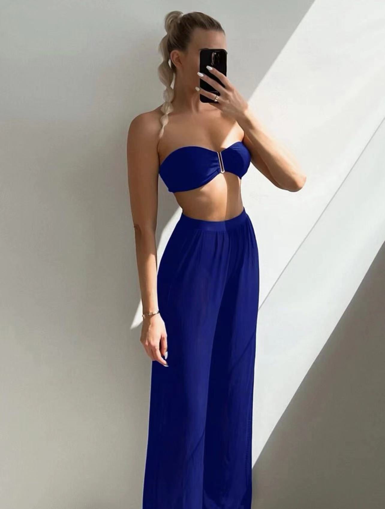 2023 New Sexy Bikini Three-piece Hollow Slim Swimsuit 2 Colors
