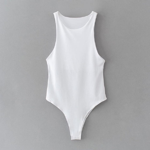 Women's Sexy Sleeveless Slim Bodysuit Women's Top Fashion Solid Color Bodysuit Jumpsuit For Women 7 Colors