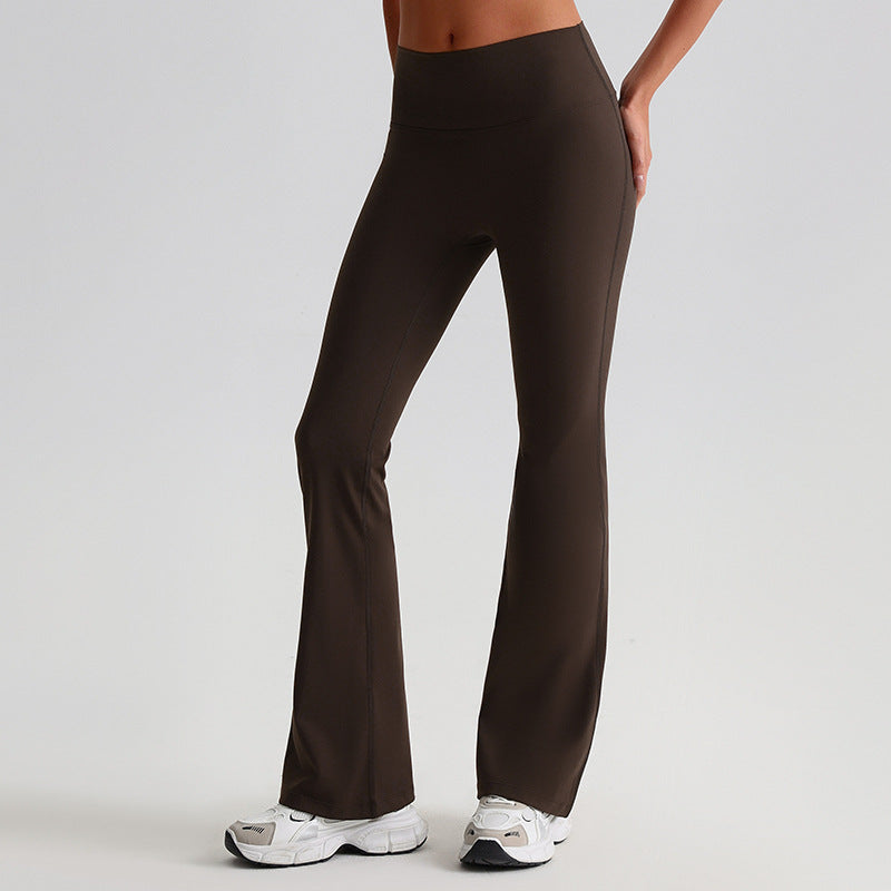 Bell-bottom skinny nude hip lift yoga pants