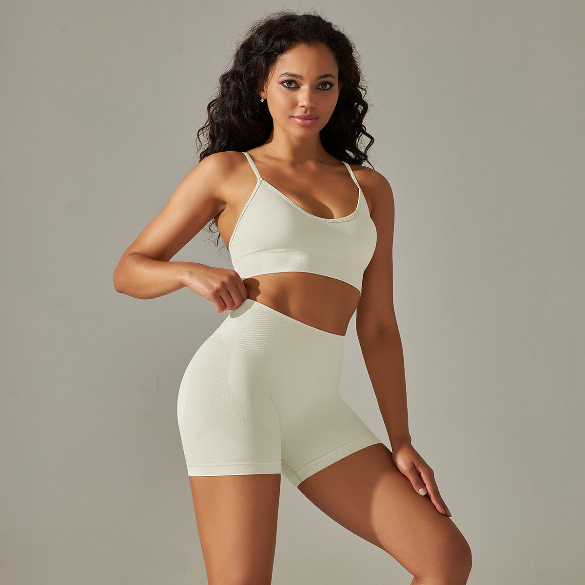 1 seamless beautiful back cross double straps sports vest bra set running fitness yoga pants 14 colors