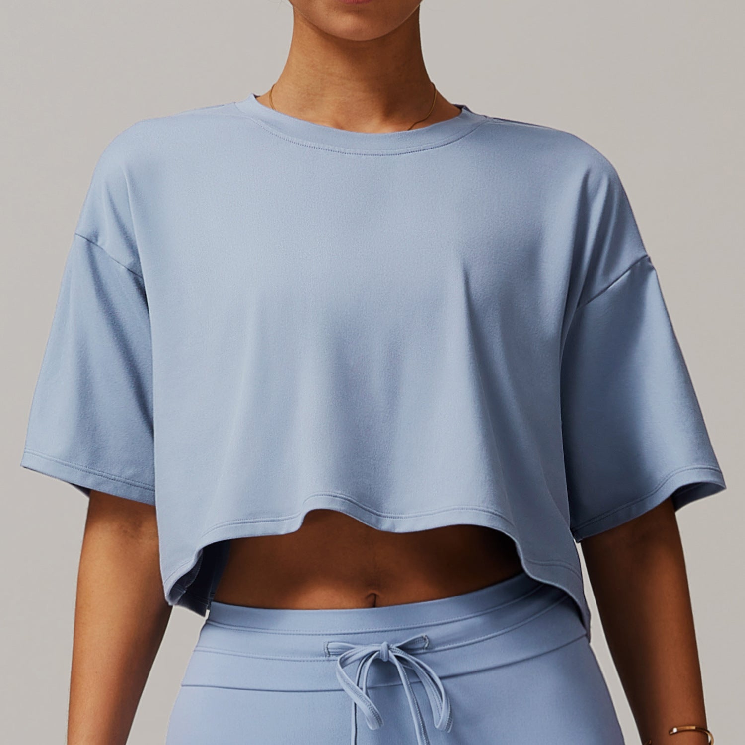 Sport short sleeved top comfortable crew neck short T-shirt fitness running 5034