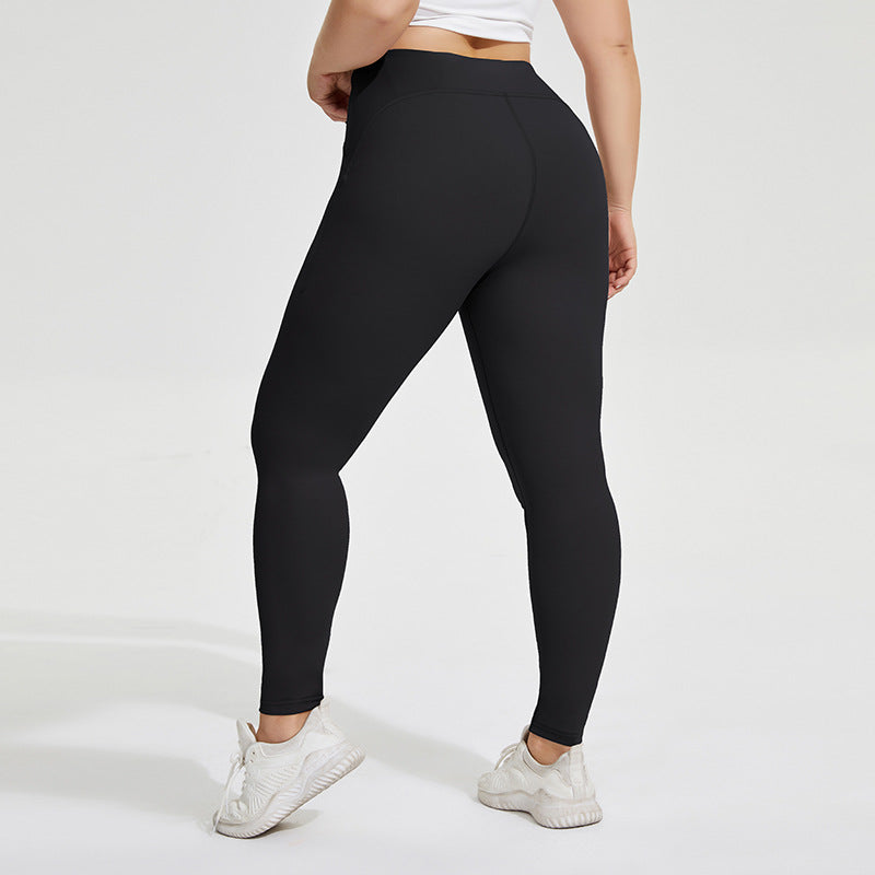 Plus Size Yoga Pants Women Nude Hip Lifting High Waist Peach Hip Pants Sports Trousers Tight Fitness Pants 3 Colors