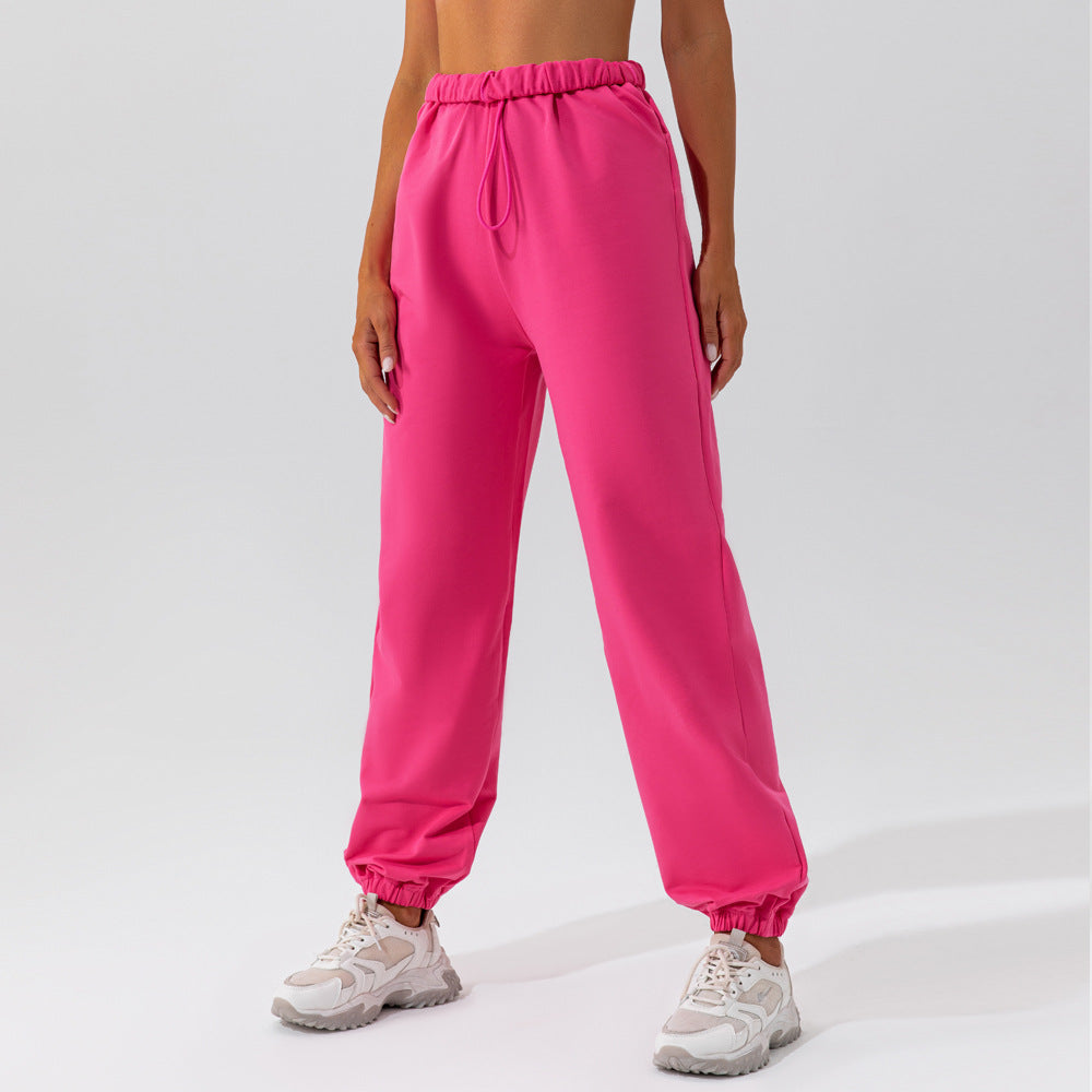Waistband loose sports sweatpants outdoor women