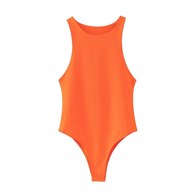 Women's Sexy Sleeveless Slim Bodysuit Women's Top Fashion Solid Color Bodysuit Jumpsuit For Women 7 Colors