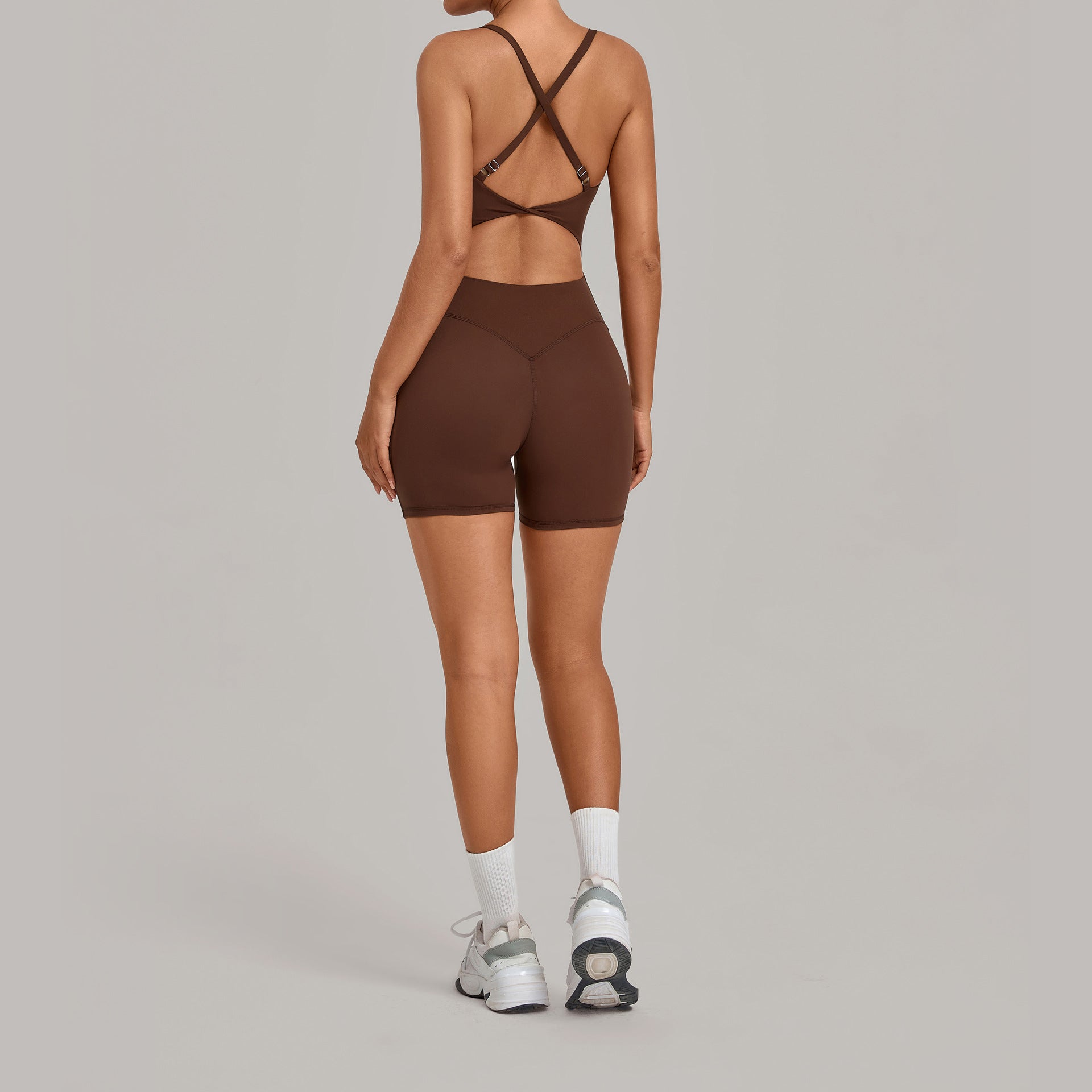 Adjustable clasp yoga suit cross abdominal lift hip movement yoga suit