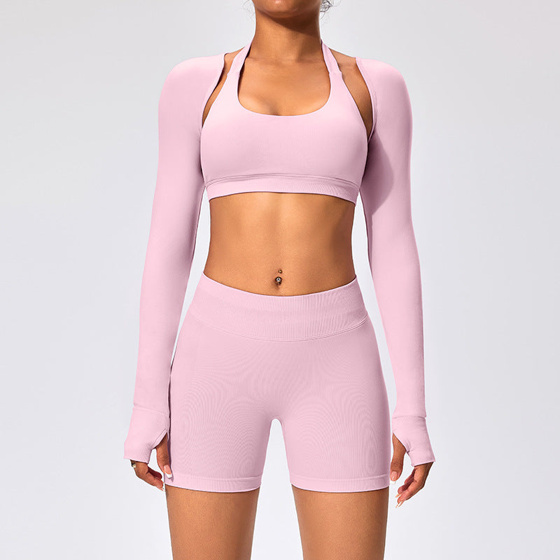 Women Sports underwear sets yoga wear cardigan jackets backless outdoor fitness wear