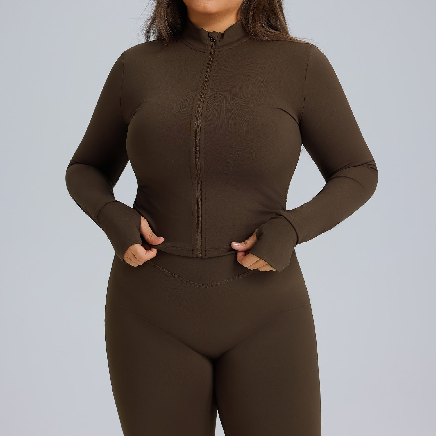 Plus Size High Waist Yoga Set for Women, High Stretch Butt Lifting Quick Dry Workout Tracksuit